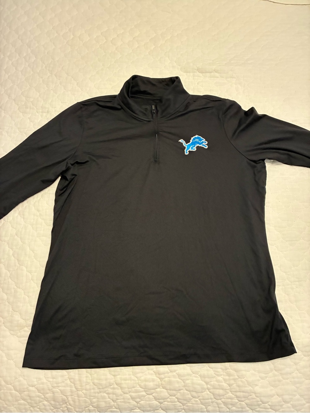 Antigua Black Pullover with White Logo